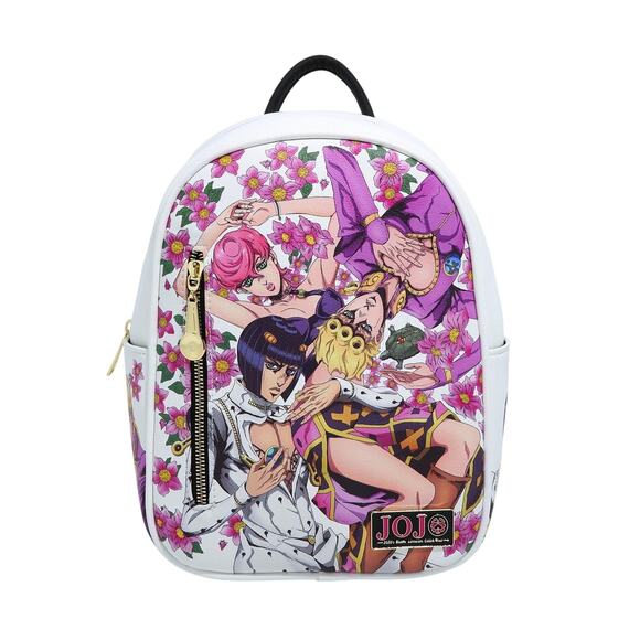 NWT! JoJo's Bizarre Adventure Giorno Giovanna Group Floral Mini Backpack - Picture 1 of 12